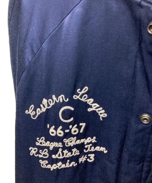 POLO RALPH LAUREN（ポロ・ラルフローレン）POLO RALPH LAUREN (ポロ・ラルフローレン) NEW YORK サテンバーシティジャケット ネイビー サイズ:XSの古着・服飾アイテム