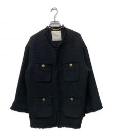 journal standard L'essage（ジャーナルスタンダード レサージュ）の古着「GIOLICAツイード BIGジャケット」｜ブラック