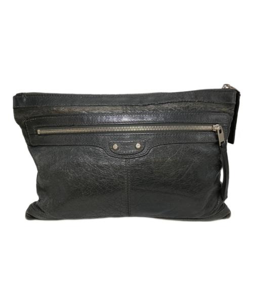 BALENCIAGA（バレンシアガ）BALENCIAGA (バレンシアガ) クラシック クリップ M クラッチバッグ グレーの古着・服飾アイテム