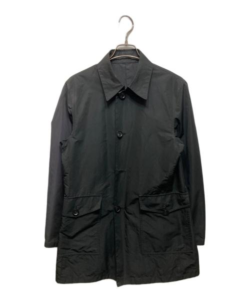 BURBERRY BLACK LABEL（バーバリーブラックレーベル）BURBERRY BLACK LABEL (バーバリーブラックレーベル) チェックリバーシブルステンカラーコート ブラック サイズ:Mの古着・服飾アイテム