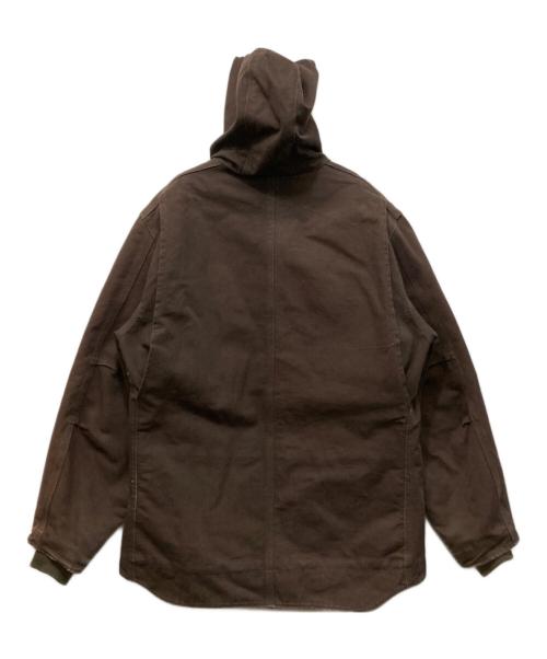 CarHartt（カーハート）CarHartt (カーハート) フリースライニング ダックフーデッドジャケット ブラウン サイズ:Mの古着・服飾アイテム