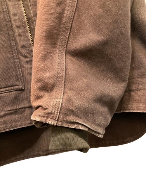 CarHartt（カーハート）CarHartt (カーハート) フリースライニング ダックフーデッドジャケット ブラウン サイズ:Mの古着・服飾アイテム