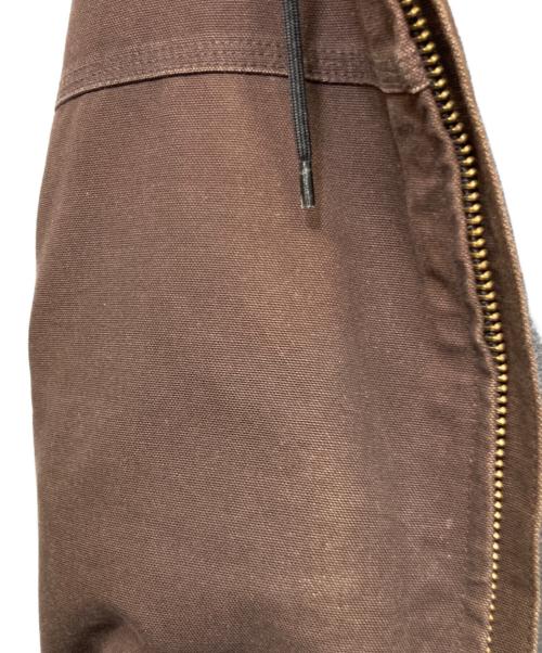 CarHartt（カーハート）CarHartt (カーハート) フリースライニング ダックフーデッドジャケット ブラウン サイズ:Mの古着・服飾アイテム
