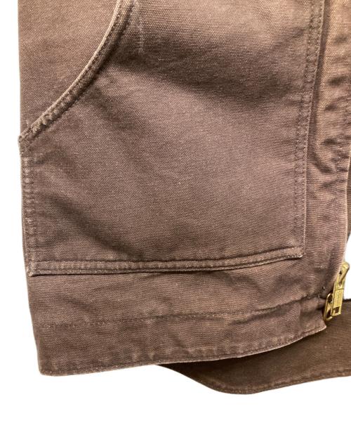 CarHartt（カーハート）CarHartt (カーハート) フリースライニング ダックフーデッドジャケット ブラウン サイズ:Mの古着・服飾アイテム
