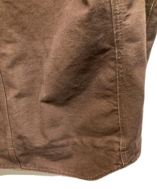 CarHartt（カーハート）CarHartt (カーハート) フリースライニング ダックフーデッドジャケット ブラウン サイズ:Mの古着・服飾アイテム