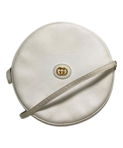 GUCCI（グッチ）GUCCI (グッチ) ラウンドショルダーバッグ ホワイトの古着・服飾アイテム