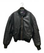 Schottショット）の古着「レザーMA-1ジャケット」｜ブラック