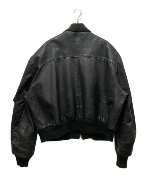 Schott（ショット）Schott (ショット) レザーMA-1ジャケット ブラック サイズ:50の古着・服飾アイテム