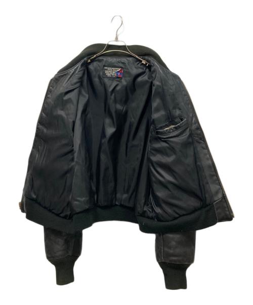 Schott（ショット）Schott (ショット) レザーMA-1ジャケット ブラック サイズ:50の古着・服飾アイテム