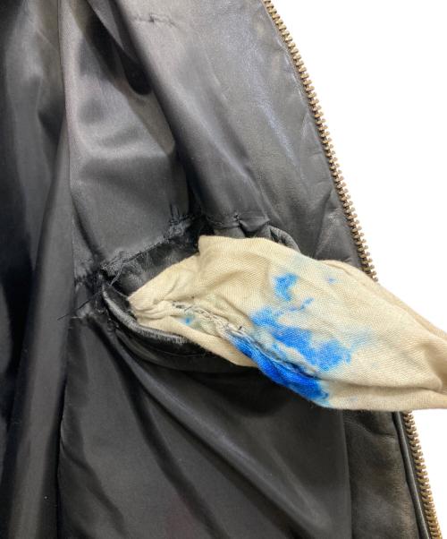 Schott（ショット）Schott (ショット) レザーMA-1ジャケット ブラック サイズ:50の古着・服飾アイテム