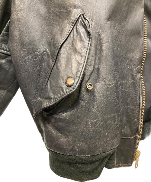 Schott（ショット）Schott (ショット) レザーMA-1ジャケット ブラック サイズ:50の古着・服飾アイテム