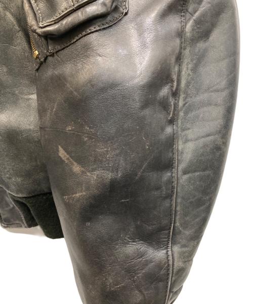 Schott（ショット）Schott (ショット) レザーMA-1ジャケット ブラック サイズ:50の古着・服飾アイテム