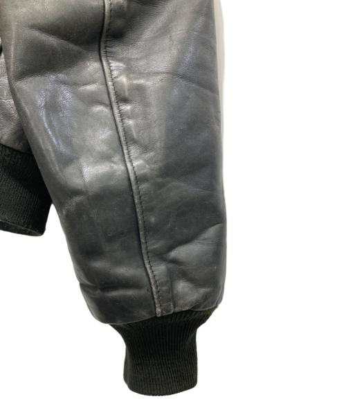 Schott（ショット）Schott (ショット) レザーMA-1ジャケット ブラック サイズ:50の古着・服飾アイテム