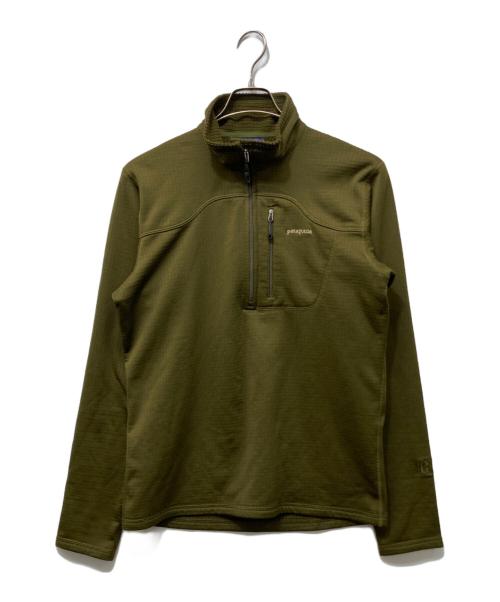 Patagonia（パタゴニア）Patagonia (パタゴニア) R1ハーフジッププルオーバー カーキ サイズ:Mの古着・服飾アイテム