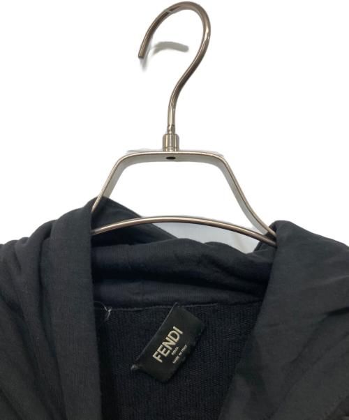 FENDI（フェンディ）FENDI (フェンディ) FFロゴデザイン スウェットプルオーバーパーカー ブラック サイズ:Ⅿの古着・服飾アイテム
