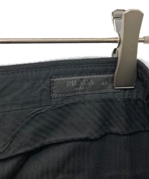PRADA（プラダ）PRADA (プラダ) ウールスラックス ブラック サイズ:46の古着・服飾アイテム