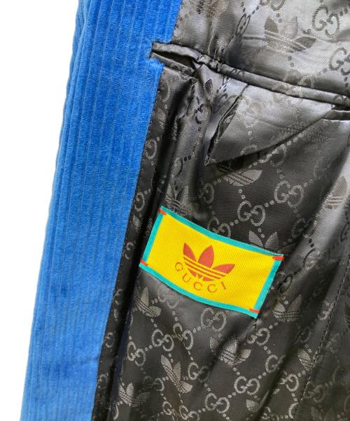 GUCCI（グッチ）GUCCI (グッチ) adidas (アディダス) Velvet Formal Jacket ブルー サイズ:46の古着・服飾アイテム