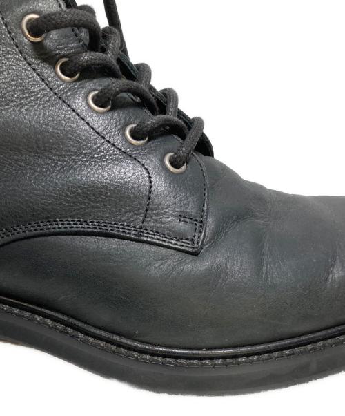 VERSACE（ヴェルサーチェ）VERSACE (ヴェルサーチェ) メデューサエンブレムレースアップブーツ ブラック サイズ:41の古着・服飾アイテム