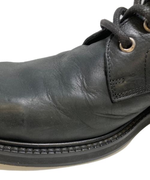 VERSACE（ヴェルサーチェ）VERSACE (ヴェルサーチェ) メデューサエンブレムレースアップブーツ ブラック サイズ:41の古着・服飾アイテム