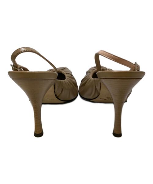 Acne studios（アクネ ストゥディオス）ACNE STUDIOS (アクネ ストゥディオス) Leather Slingback Pumps ベージュ サイズ:37の古着・服飾アイテム