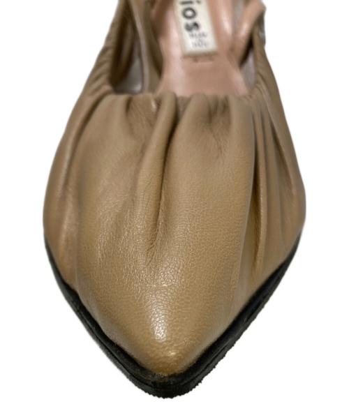 Acne studios（アクネ ストゥディオス）ACNE STUDIOS (アクネ ストゥディオス) Leather Slingback Pumps ベージュ サイズ:37の古着・服飾アイテム
