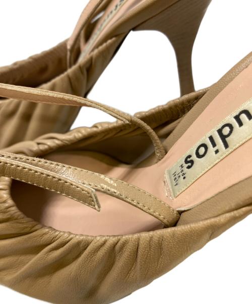 Acne studios（アクネ ストゥディオス）ACNE STUDIOS (アクネ ストゥディオス) Leather Slingback Pumps ベージュ サイズ:37の古着・服飾アイテム