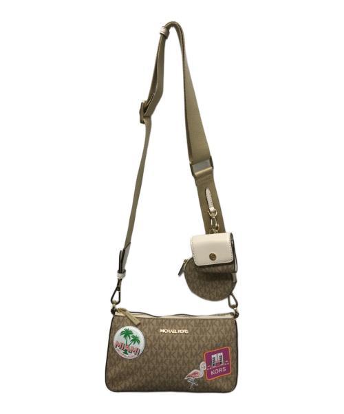 MICHAEL KORS（マイケル・コース）MICHAEL KORS (マイケル・コース) ジェットセットトラベルPVCウィズテックアタッチスモール ベージュの古着・服飾アイテム