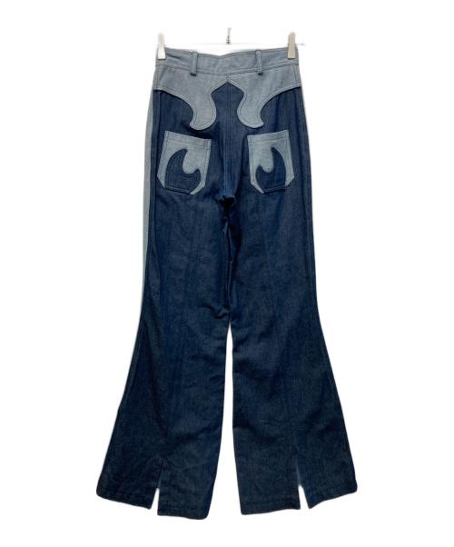christiana hadjipapa（クリスティーナハジパパ）christiana hadjipapa (クリスティーナハジパパ) デニムフレアパンツ インディゴ サイズ:SIZE XS 未使用品の古着・服飾アイテム