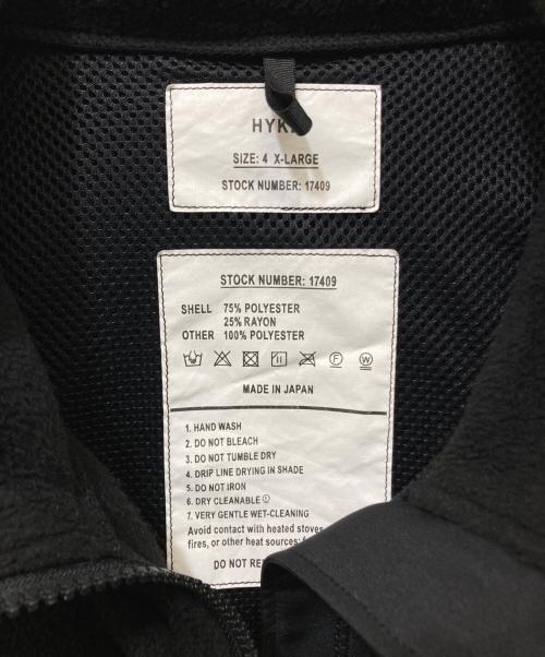 HYKE（ハイク）HYKE (ハイク) FLEECE JACKET ブラック サイズ:SIZE XLの古着・服飾アイテム