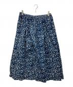 45Rフォーティファイブ・アール）の古着「ウキウキフラワープリントのイージーギャザースカート」｜ブルー