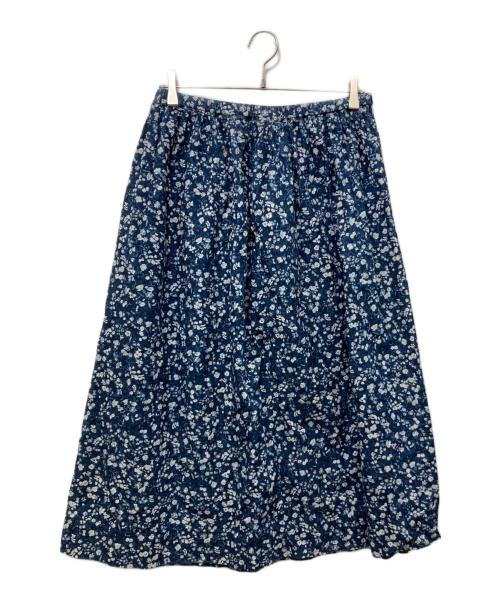 45R（フォーティファイブ・アール）45R (フォーティファイブ・アール) ウキウキフラワープリントのイージーギャザースカート ブルー サイズ:SIZE Freeの古着・服飾アイテム