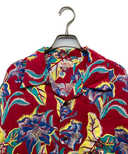 Sun Surf（サンサーフ）Sun Surf (サンサーフ) RAYON HAWAIIAN SHIRT レッド サイズ:Lの古着・服飾アイテム