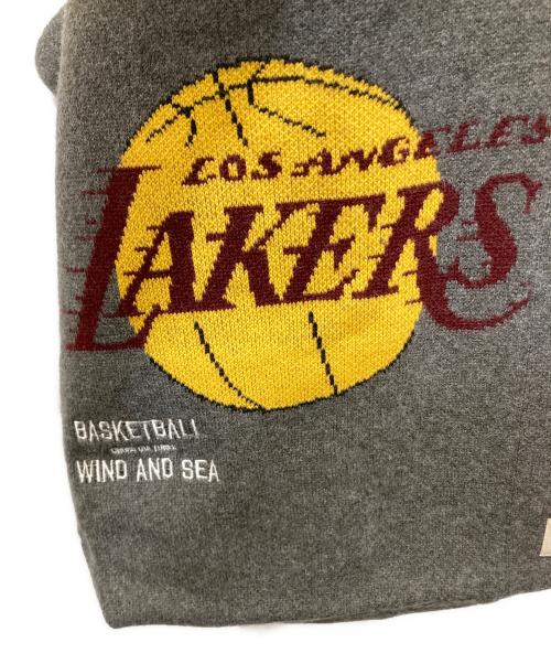 WIND AND SEA（ウィンダンシー）WIND AND SEA (ウィンダンシー) NBA (エヌビーエー) NBA Jacquard Knit Carryall Bag グレー 未使用品の古着・服飾アイテム