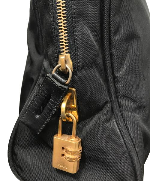 PRADA（プラダ）PRADA (プラダ) ナイロントートバッグ ブラック×ゴールドの古着・服飾アイテム