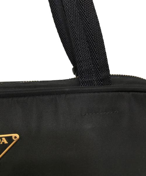 PRADA（プラダ）PRADA (プラダ) ナイロントートバッグ ブラック×ゴールドの古着・服飾アイテム