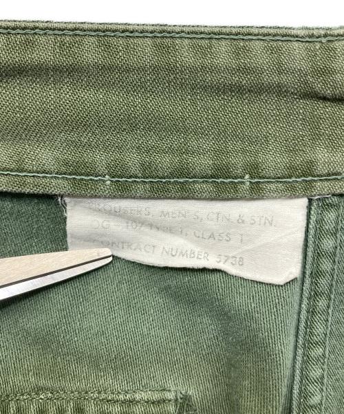 US ARMY（ユーエスアーミー）US ARMY (ユーエスアーミー) OG-107 コットンサテンベイカーパンツ カーキ サイズ:30の古着・服飾アイテム