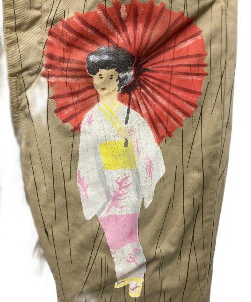 KAPITAL（キャピタル）KAPITAL (キャピタル) ペイントワークパンツ ベージュ サイズ:Lの古着・服飾アイテム