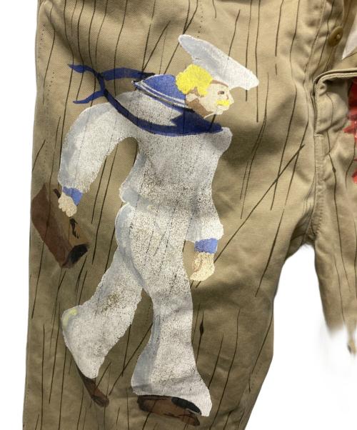 KAPITAL（キャピタル）KAPITAL (キャピタル) ペイントワークパンツ ベージュ サイズ:Lの古着・服飾アイテム