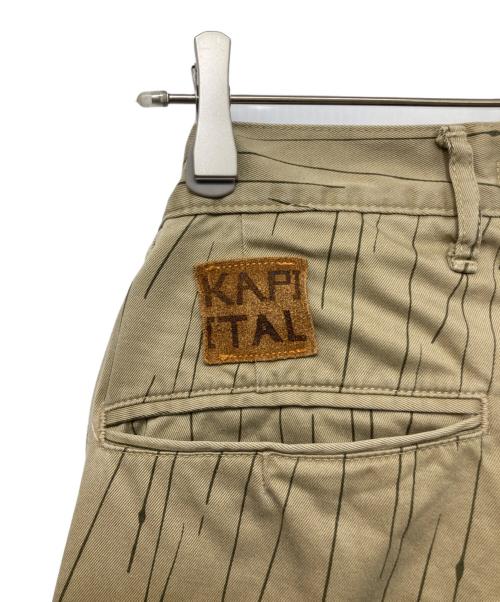 KAPITAL（キャピタル）KAPITAL (キャピタル) ペイントワークパンツ ベージュ サイズ:Lの古着・服飾アイテム