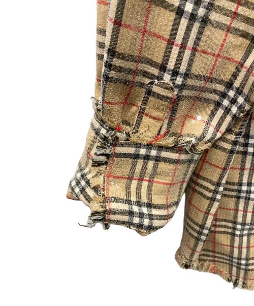 AFB（エーエフビー）AFB (エーエフビー) SPANGLE SHIRTS ベージュ サイズ:Mの古着・服飾アイテム