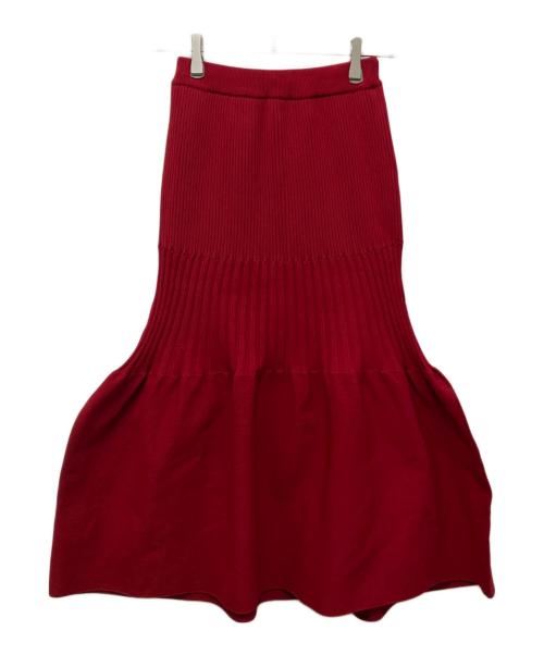 CFCL（シーエフシーエル）CFCL (シーエフシーエル) FLUTED SKIRT レッド サイズ:１の古着・服飾アイテム
