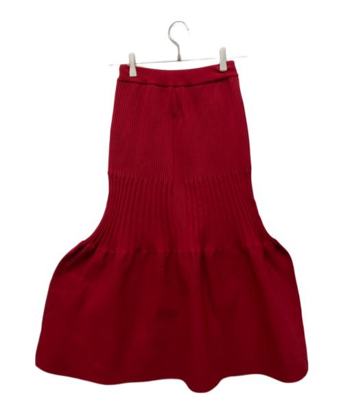 CFCL（シーエフシーエル）CFCL (シーエフシーエル) FLUTED SKIRT レッド サイズ:１の古着・服飾アイテム