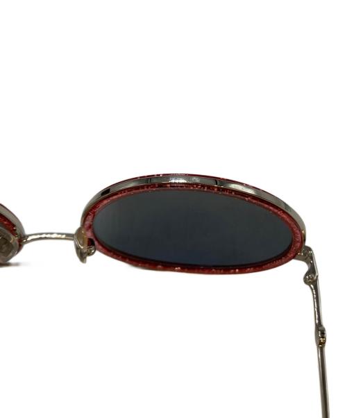 GUCCI（グッチ）GUCCI (グッチ) Wブリッジ サングラス シルバー×ピンク サイズ:56□22 140の古着・服飾アイテム