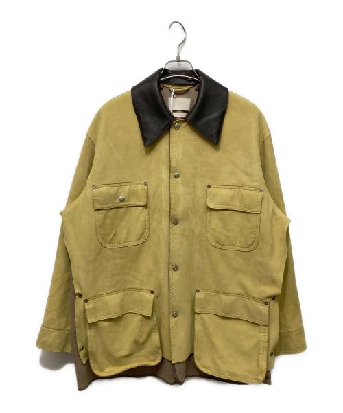 YOKE（ヨーク）YOKE (ヨーク) Nuback Leather Coverall Jacket イエロー サイズ:2 未使用品の古着・服飾アイテム