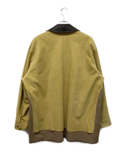YOKE（ヨーク）YOKE (ヨーク) Nuback Leather Coverall Jacket イエロー サイズ:2 未使用品の古着・服飾アイテム