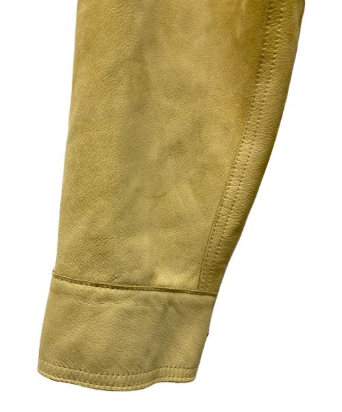 YOKE（ヨーク）YOKE (ヨーク) Nuback Leather Coverall Jacket イエロー サイズ:2 未使用品の古着・服飾アイテム