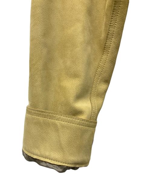 YOKE（ヨーク）YOKE (ヨーク) Nuback Leather Coverall Jacket イエロー サイズ:2 未使用品の古着・服飾アイテム