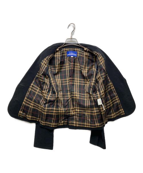 BURBERRY BLUE LABEL（バーバリー ブルー レーベル）BURBERRY BLUE LABEL (バーバリー ブルー レーベル) 裏地チェックテーラードジャケット ブラック サイズ:38の古着・服飾アイテム