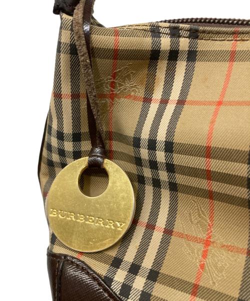 BURBERRY（バーバリー）BURBERRY (バーバリー) シャドーホースノバチェックワンショルダーバッグ ブラウンの古着・服飾アイテム