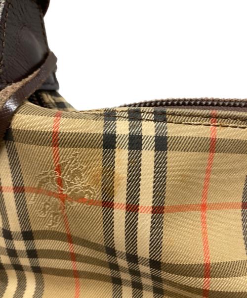 BURBERRY（バーバリー）BURBERRY (バーバリー) シャドーホースノバチェックワンショルダーバッグ ブラウンの古着・服飾アイテム